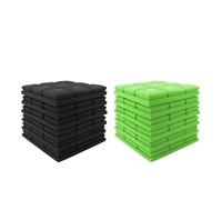 Pannelli fonoassorbenti 6/12/24Pcs Sound Proof Foam Panels Acoustic High Density Soundproof Wall for Home Studio(Green,12pcs)