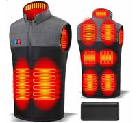 Panngu Chaleco Calefactable con Batería M, Eléctrico Chaqueta Térmico, Ropa calefactable Hombre y Mujer para Moto Senderismo Caza Esquí Camping