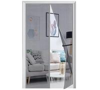Panngu Mosquitera Puerta Magnetica 135x210cm, Cortina Mosquitera Puerta Exterior Actualización en 2024, Cortinas Mosquiteras para Puertas con Imanes Puerta del Balcón, Puerta Patio - Gris