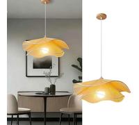 PANNN Lámpara Colgante De Mimbre Lámpara Colgante Vintage Estilo Granja Lámpa Para Mesa De Comedor Estilo Bohemio Lámpara LED De Techo Adecuada Para Comedor Sala De Estar Dormitorio(Beige,50CM)