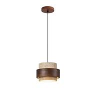 PANNN Lámpara Colgante De Tres Luces E27 Lámpara Colgante Japonesa Wabi-Sabi Pantalla De Travertina Amarilla Lámpa Mesa De Comedor Vintage Luz Colgante Madera Adecuada Para Comedor Isla De Cocina(A1)