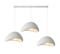 PANNN Lámpara Colgante De Tres Luces E27 Lámpara Industrial Retro Lámpara Colgante De Isla De Cocina Nido De Pájaro Japonés Iluminación Blanca Mate Moderna Estilo Wabi-sabi Luces Restaurantes(B2)