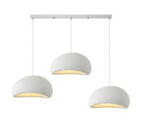 PANNN Lámpara Colgante De Tres Luces E27 Lámpara Industrial Retro Lámpara Colgante De Isla De Cocina Nido De Pájaro Japonés Iluminación Blanca Mate Moderna Estilo Wabi-sabi Luces Restaurantes(A2)