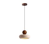 PANNN Lámpara Colgante LED De Madera Lámpara Colgante Nórdica De Travertino Lámpara Colgante De 3 Luce Lamp Vintage Cocina Estilo Japonés Wabi-sabi Para Comedore Salone Dormitorio(15cm)