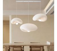 PANNN Lámpara Colgante Triple E27 Lámpara Colgante Japonesa Wabi-Sabi Lámparas Creativa Con Forma De Nube Lámpara Mesa Comedor Moderna Blanca Adecuada Para Iluminar Dormitorios Salones Comedores(B2)