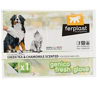 Panno Detergente GENICO FRESH GLOVE per l'Igiene di Cani e Gatti, Guanto Umidificato, senza Risciacquo, non Modifica il pH