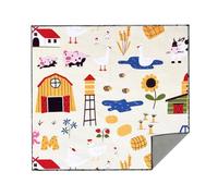 Paño autoadhesivo, bolsa de maquillaje plana abierta, aseo para cortar uñas, bolsa portátil, cámara de cosméticos, estampado 3, 55 x 55 cm