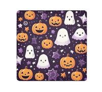 Paño autoadhesivo mágico con diseño de fantasmas y calabazas, estrellas, para lentes y cámaras, protector de lentes, bolsa de maquillaje, 13.8 x 13.8 pulgadas, multicolor, 21.7x21.7in, moderno