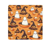 Paño autoadhesivo mágico para cámara con diseño de calabazas, fantasmas, para lentes y cámaras, protector de lentes, bolsa de maquillaje, 13.8 x 13.8 pulgadas, multicolor, 13.8x13.8in, moderno