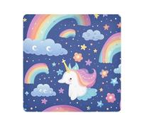 Paño autoadhesivo mágico para cámara, diseño de unicornio arcoíris, para lente de cámara, protector de lentes, bolsa de maquillaje, 13.8 x 13.8 pulgadas, multicolor, 17.7x17.7in, moderno