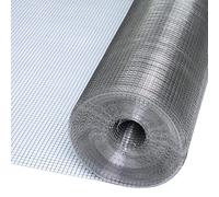 Paño de acero inoxidable 304 soldado con alambre de pollo para vallas de aves de corral y recintos de jardín, agujeros de 10 mm, 1 x 10 m, malla plateada resistente a la corrosión