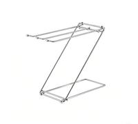 Paño de cocina plegable de acero inoxidable secador organizador de cocina con ventilación para esponjas y tazas Diseño triangular estable que ahorra espacio plata 26,5 x 21 x 23,8 cm