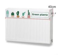 Paño de cubierta antipolvo para radiador con resistencia al polvo y al humo, adecuado para radiadores verticales, fabricado con tela de franela suave y elementos decorativos florales (100 cm)
