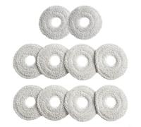 Paño de fregona compatible con Cecotec 11090 Spin for Revoltion, almohadillas de limpieza grises para aspiradora Conga, accesorios de repuesto (10 piezas)