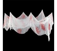 Paño de Gasa Espeluznante Aterrador y Espeluznante, Tela Espeluznante de Sangre de Halloween | Tela de Accesorios con Huellas de Manos ensangrentadas de Halloween | Grandes Decoraciones de San