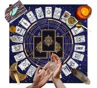 Paño de lectura de tarot - Tapete cuadrado de adivinación de terciopelo, mantel de oráculo de astrología | Tela de altar de tarot suave para extensiones de cartas, juegos de mesa y lecturas espiritual
