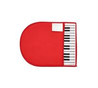 Paño de limpieza de instrumentos de microfibra, guante de teclado de piano, paño de limpieza suave antiarañazos para guitarra, ukelele, violín, piano, accesorios de mantenimiento, 18,7 x 15 cm (rojo)