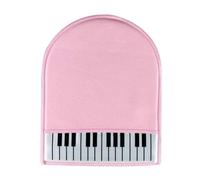 Paño de limpieza de instrumentos de microfibra, guante de teclado de piano, paño de limpieza suave antiarañazos para guitarra, ukelele, violín, piano, accesorios de mantenimiento, 18,7 x 15 cm (rosa)