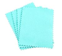Paño de Limpieza de Joyas 50 Uds. Paño for pulir plata paños de limpieza de Color reutilizables de doble cara for collares anillos herramientas de joyería suministros de limpieza(Blue 6x8cm)