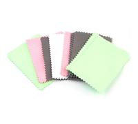 Paño de Limpieza de Joyas 50 Uds. Paño for pulir plata paños de limpieza de Color reutilizables de doble cara for collares anillos herramientas de joyería suministros de limpieza(Mix color 6x8.5cm)