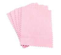 Paño de Limpieza de Joyas 50 Uds. Paño for pulir plata paños de limpieza de Color reutilizables de doble cara for collares anillos herramientas de joyería suministros de limpieza(Pink 6x8cm)