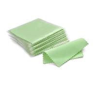 Paño de Limpieza de Joyas Paño for pulir plata, limpieza de joyas, antideslustre, paño de limpieza suave reutilizable, herramientas for mantener brillantes las joyas(8x8cm Green 50Pcs)