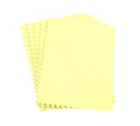 Paño de Limpieza de Joyería 50 Uds. Paño for pulir plata paños de limpieza Color reutilizables doble cara for collares anillos herramientas joyería suministros(Yellow 6x8cm)