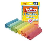 Paño de Limpieza de Microfibra Spontex Microfibre Collection | Bayetas Microfibras Multiusos de Tamaño 30 x 30 cm | 8 Trapos de Cocina