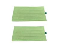 Paño de mopa Compatible con Vorwerk Kobold SP600 MF600, repuestos de aspiradora, Accesorios, Almohadilla de fregona Lavable en seco y húmedo(Green 2PCS)