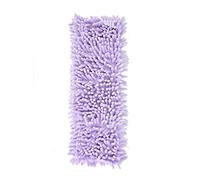 Paño de mopas reutilizables de dos colores: cabezales planos de repuesto para limpieza de suelos en seco o en húmedo(Purple)