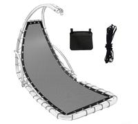 Paño de repuesto para asiento de exterior para silla colgante para columpio para tela de textileno con dimensiones 64 x 197 x 23 cm, diseñado para un fácil ajuste y uso a largo plazo (gris oscuro A)
