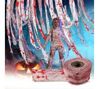 PañO de Sangre Aterrador de Halloween de Gasa Sangrienta Decoraciones de Halloween Suministros de Cosplay Gasa Manchada de Sangre para Patio Escaleras Accesorios para Fiestas en el Hogar