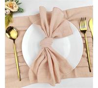 Paño de servilleta, 60 Piezas de servilletas Tela Gasa, Ideales for decoración Bodas y Pascua(Apricot)