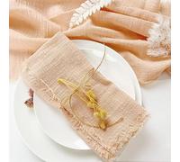 Paño de servilleta, Juego de 4 servilletas Gasa algodón 32x32 cm, Reutilizables, Ideales for Bodas, Fiestas, Navidad y Baby Showers(Apricot)