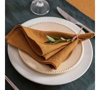 Paño de servilleta, Juego de 6 manteles Individuales 40x40 cm, poliéster Grueso y Reutilizables, Ideales for la Cocina, el Comedor decoración Bodas(Light Orange)