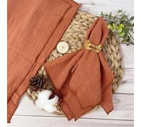Paño de servilleta, Juego de 6 paños Gasa, Ideales for decoración Bodas, Uso Diario, manteles Individuales, servilletas navideñas o for Mesa(Orange)