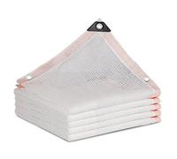 Paño de sombra con bloqueo UV para pérgola, patio, jardín, 2 x 4 x 5 m, 5 x 6 m, 3 x 4 m, 55 % tela de sombra para protección de plantas, terraza, color blanco (tamaño: 6 x 9 m)