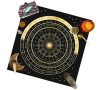 Paño de tarot - Paño de mesa para juegos de mesa | Paño de tarot para leer | Almohadilla cuadrada de astrología para oráculo | Mantel de terciopelo de adivinación | Paño de tarot de delicada