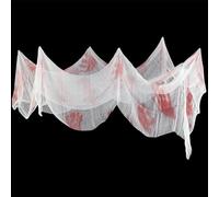 Paño ensangrentado y espeluznante, tela de gasa aterradora y espeluznante - Decoración de ventana de tela ensangrentada de Halloween,Fondo para interiores y exteriores, decoración de sangre horr