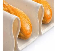 Paño fermentado para pan,fermentadora de pan,lino tela,cesta de fermentación,lino de baguette,paño de prueba de algodón de 35 x 26 pulgadas,herramienta para dar forma a baguettes,panes,ciabatta