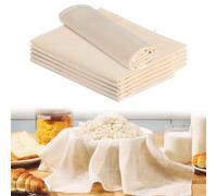 Paño para Colar Reutilizable - 5 Piezas 50x50 cm en Algodón 100% Natural - Ideal para Queso, Leches Vegetales, Zumos y Filtrado en Cocina