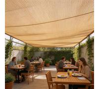 Paño Para Sombra de Sol, Red De Sombreado Para Invernadero Con Ojales, Malla de Jardín Liviana, Tasa de Sombreado Del 95%, Paño Bloqueador Solar Para Invernadero(500x1100cm/16.5x36.1ft)