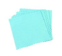 Pano Pulir Plata 50 Uds. Paño for pulir plata paños de limpieza Color reutilizables doble cara for collares anillos herramientas joyería suministros(Blue 8x8cm)