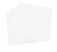 Pano Pulir Plata 50 Uds. Paño for pulir plata paños de limpieza Color reutilizables doble cara for collares anillos herramientas joyería suministros(White 10x10cm)