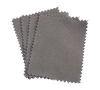 Pano Pulir Plata 50 Uds. Paño for pulir plata paños de limpieza Color reutilizables doble cara for collares anillos herramientas joyería suministros(Grey 6x8cm)