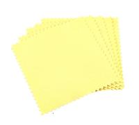 Pano Pulir Plata 50 Uds. Paño for pulir plata paños de limpieza Color reutilizables doble cara for collares anillos herramientas joyería suministros(Yellow 10x10cm)