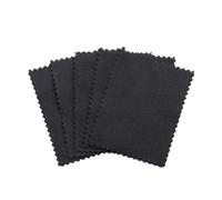 Pano Pulir Plata Paño for pulir plata, paños de limpieza, paño suave, Herramientas antideslustre for accesorios joyería(Black 6x8 50Pcs)