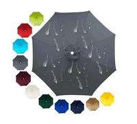 Paño Repuesto Para Sombrilla, Sombrilla Patio De Repuesto Con Protección Solar UV A Prueba De Agua Para Varilla 6/8, Reemplazo Superior Sombrilla Jardín Mesa Mercado Libre (solo Toldo)(Gray,3.5m/8 bon