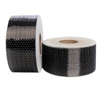 Paño unidireccional de fibra de carbono de alta resistencia de 4 "(10 cm) - Cinta de tela de 200 g for reparación y refuerzo, rollo de 1 metro, 1 unidad