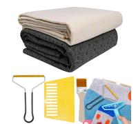 Paño y correas de tufting - Alfombra con líneas marcadas, tufting, soporte antideslizante, juego de paños de monje grande, accesorios para la fabricación de alfombras para principiantes, entusiastas y